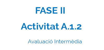 Activitat A.1.2 - Avaluació Intermèdia