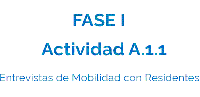 Actividad A.1.1 - Entrevistas de Mobilidad con Residentes